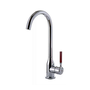 Смеситель для кухни Fashun A54023 ручка красная