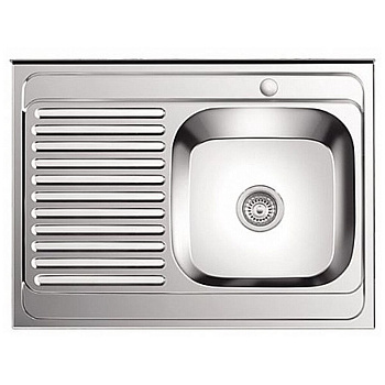 Мойка для кухни накладная LEDEME L98060-6R из нержавеющей стали, 80*60 см с сифоном