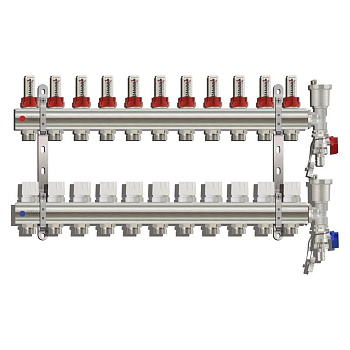 Коллекторная группа с расходомерами 1" Tim KC011 на 11 ходов