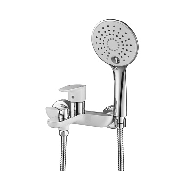 Смеситель для ванны Gross Aqua 2515288СW Space White Chrome белый