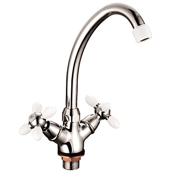 Смеситель для кухни Loffrey LF85910H белая ручка