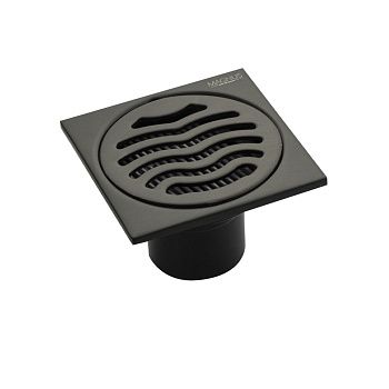 Трап MAGNUS 1161 графит 100х100 выход 50 мм с сухим затвором из нержавеющей стали