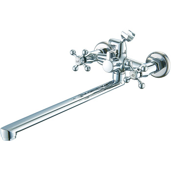 Смеситель для ванны Эверест B23-351 с длинным изливом (10)