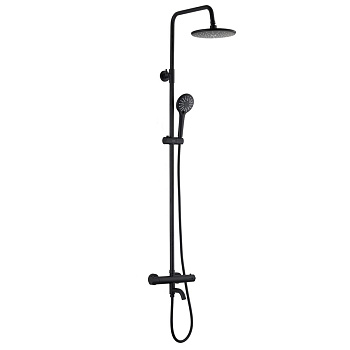 Душевая система OLIVE'S TERMO 34511TMB Черный с термостатом