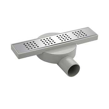 Желоб сливной для душа MAK 31041 из нержавеющей стали 300х60 мм пластик АБС, линейный, горизорнтальный