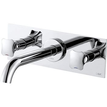 Смеситель для раковины DK Hessen Grimm DA1384401 хром, встраиваемый