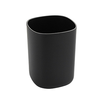 Стакан для зубных щеток Санакс 29036 черный, пластиковый