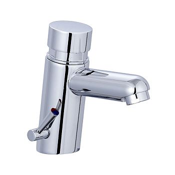 Смеситель для раковины FASHUN A527 нажимной, порционный с ручкой регулировки температуры воды