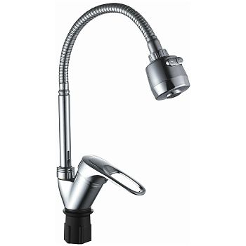 Смеситель для кухни Ammore A5040-T с гибким изливом хром