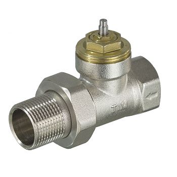 Клапан радиаторный прямой 1/2" ВР/НР TIM RVD506.02 под термоголовку (6/60)