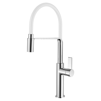 Смеситель для кухни RUSH MS9035-35White с гибким изливом Белый