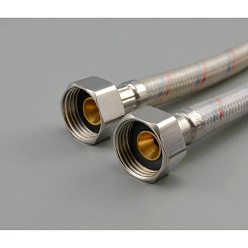 Гибкая подводка 40 см 1/2" ВР/ВР MONOFLEX ОПТИМА сталь. гайки (200)