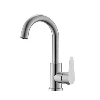 Смеситель для раковины OLIVE'S Olisan ST1002 STEEL из нержавеющей стали