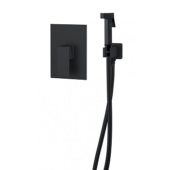 Смеситель встраиваемый с гигиеническим душем D&K Bayern.Liszt DA1515005 черный