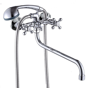 Смеситель для ванны Dikalan D6501-Х301 длинный излив, L-300 мм