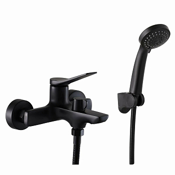 Смеситель для ванны FASHUN A3286-7 Черный с коротким изливом