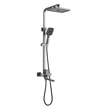 Душевая система Shevanik S7036T нержавеющая сталь, оружейная сталь