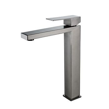 Смеситель для раковины Shevanik S7011T нержавеющая сталь, оружейная сталь