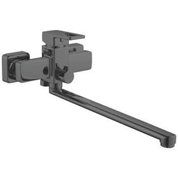 Смеситель для ванны Shevanik S8222T с изливом 35 см, оружейная сталь