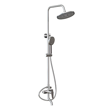 Душевая стойка Knotlor EcoFlow KN-15 с изливом, хром