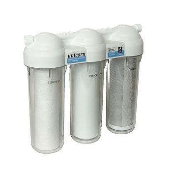 Система фильтрации под мойку Unicorn LG-FPS 3 трехступенчатая (прозрачный корпус)