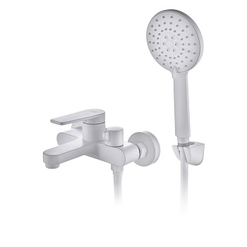 Смеситель для ванны D&K Bayern.Furth DA1523208 короткий излив белый