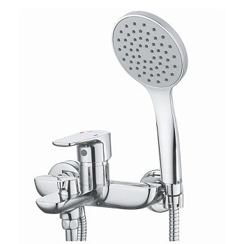 Смеситель GROSS AQUA Spase для ванны и душа с коротким изливом 2515288C