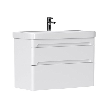 Тумба подвесная EQUIL Nice 80.2Y tpNICE80.2Y-05 Краска 2 ящика с раковиной Nice 9595(80)