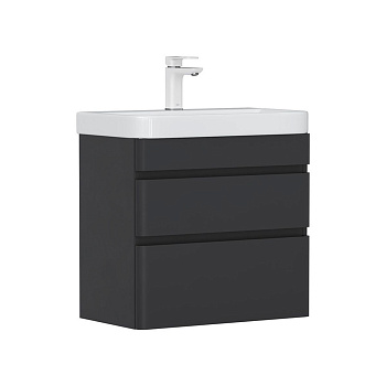 Тумба подвесная Eltoro 60.2Y tpELTR60.2Y-03 Пленка Soft touch 2 ящика с раковиной Nice 9595(60)