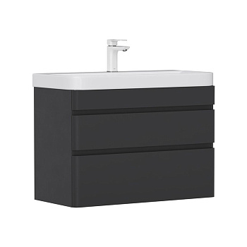 Тумба подвесная Eltoro 80.2Y tpELTR80.2Y-03 Пленка Soft touch 2 ящика с раковиной Nice 80 9595-80
