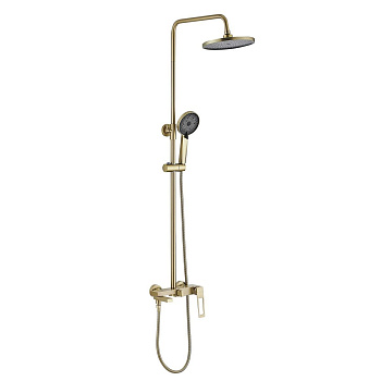 Душевая стойка SAVOL S-009045C со смесителем, лейкой и тропическим душем, бронза