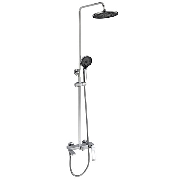Душевая стойка SAVOL S-009045A со смесителем, лейкой и тропическим душем, хром