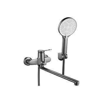 Смеситель для ванны Shevanik S6222T оружейная сталь