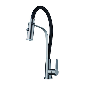 Смеситель для кухни Shevanik S943T-3 оружейная сталь