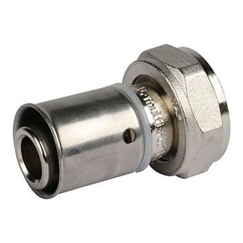 Фитинг MULTI-FIT с накидной гайкой 3/4"х16 ВР/пресс TIM MF01-1603 никелированный