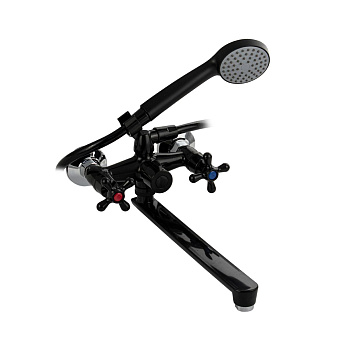 Смеситель для ванны BRIMIX 4413 из АБС пластика с длинным изливом, черный