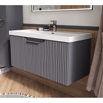 Тумба подвесная Mirage 100.1Y tpMIRAGE100.1Y-07 + Органайзер OrgMirage100-16 с раковиной Pulsus 100