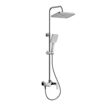 Душевая система с изливом BELZ B24715 верхний душ, лейка, хром, Душевые системы с изливом, , BELZ