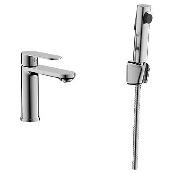 Смеситель для раковины BELZ B12713 с гигиенической лейкой, хром, Серия B713, , BELZ