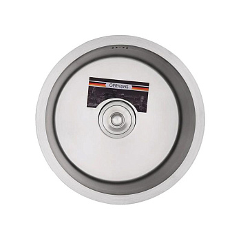 Мойка для кухни врезная GERHANS RK34545 графит из нержавеющей стали, 45*45 см с сифоном