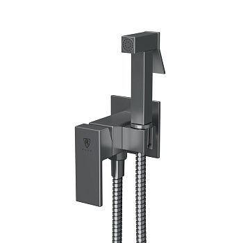 Смеситель c гигиеническим душем встраиваемый RUSH Thira TR3635-99Grey, графит, Коллекция Thira, , RUSH