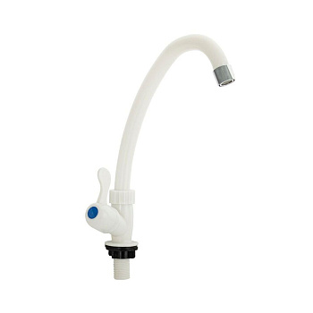 Кран на одну воду BRIMIX 6613 металлокерамика из высокопрочного пластика, белый                         , Кран на одну воду пластиковый, Китай, Санакс