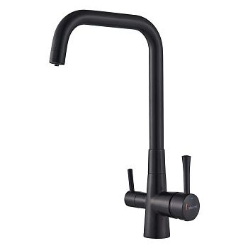 Смеситель для кухни Shevanik S528H с подключением фильтра питьевой воды, черный, Смесители с подключением к фильтру питьевой воды, , Shevanik