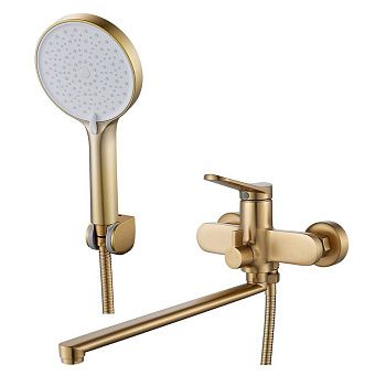 Cмеситель для ванны Shevanik S4322G золотой сатин, Коллекция S43, , Shevanik