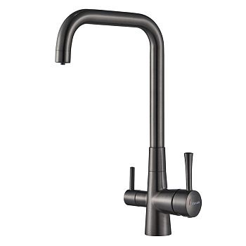 Смеситель для кухни Shevanik S528T с подключением фильтра питьевой воды, оружейная сталь, Смесители с подключением к фильтру питьевой воды, , Shevanik