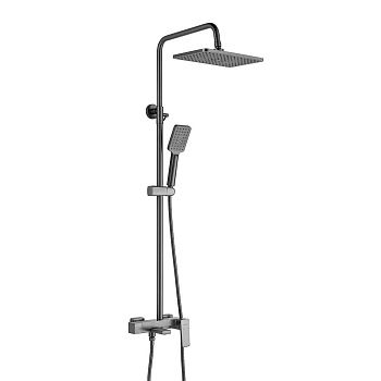 Душевая система Shevanik S8936T верхний душ, лейка, оружейная сталь, Коллекция S89, , Shevanik