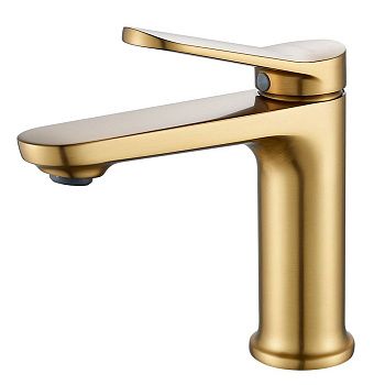 Cмеситель для раковины Shevanik S4301G золото сатин, Коллекция S43, , Shevanik