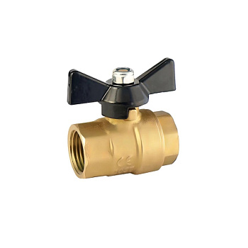Кран шаровой 1/2" ВР/ВР бабочка VIEIR VR205-01 эконом (мин.1/16/160), Запорная арматура, Китай, VIEIR