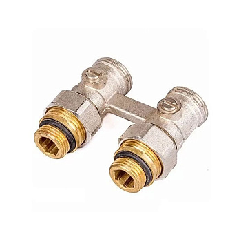 Узел нижнего подключения радиатора прямой 1/2"x3/4" VIEIR VR308 (мин.1/4/48), Узлы нижнего подключения радиаторов, Китай, VIEIR