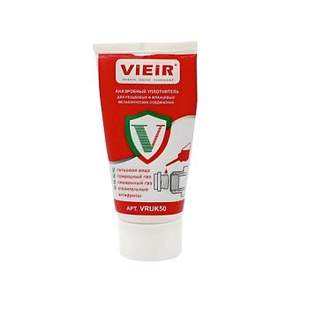 Анаэробный гель-герметик 50г Красный, тюбик VIEIR VRUK50 (1/40), Анаэробный гель-герметик, Китай, VIEIR